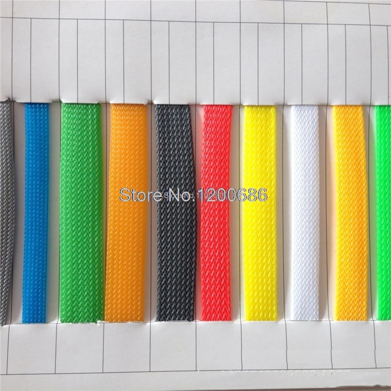 3mm 5 m kleur Isolatie Gevlochten Kous Strakke HUISDIER Draad Kabels Bescherming Uitbreidbaar Kabel Mouw Wire Loom