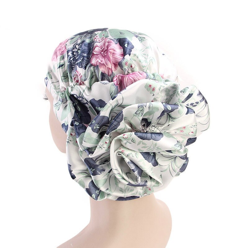 Grande fleur musulmane Hijab écharpe femmes perte de cheveux casquette Beanie Skullies Cancer chimio casquette islamique indien chapeau couverture tête écharpe Bonnet