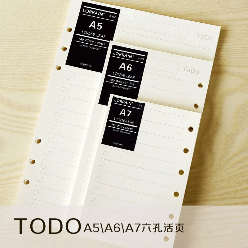 top loose-leaf notebook refill filofax a5 a6 todo paper daily memos organizer planner to do list notebook filler papers