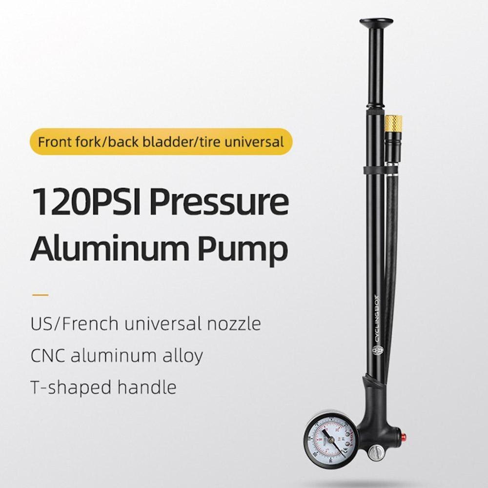 Pompe à vélo vélo manuel lumière fourche avant choc pneu pompe pression Mini arrière Portable rétractable absorbeur jauge Q7Q1