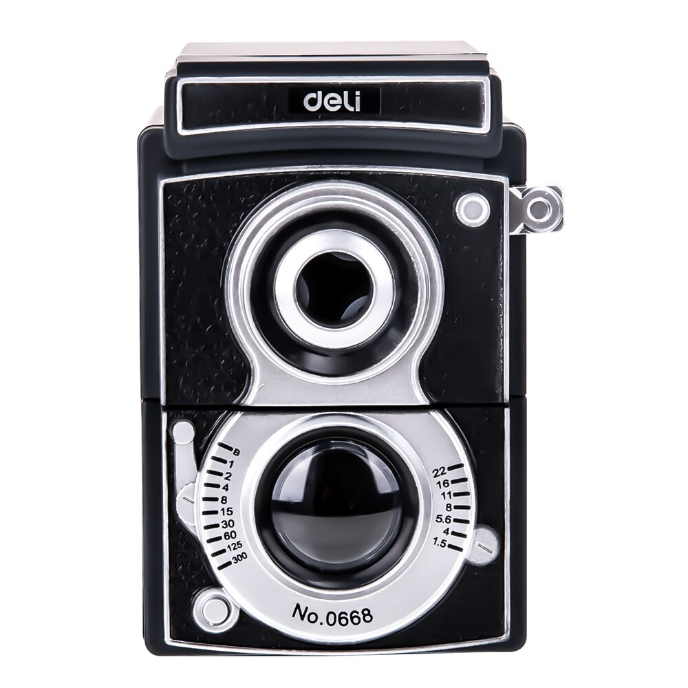 DELI 0668 Rotary pencil sharpener pencil cutter Camera cute sharpener knife smooth sharpening school accessories