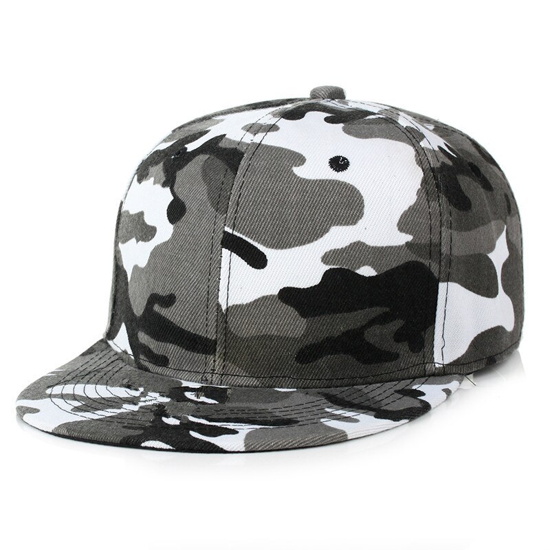 Snapback justerbar unisex army camouflage camo cap baseball kasket mænd kvinder afslappet ørken hat marshmello: 03