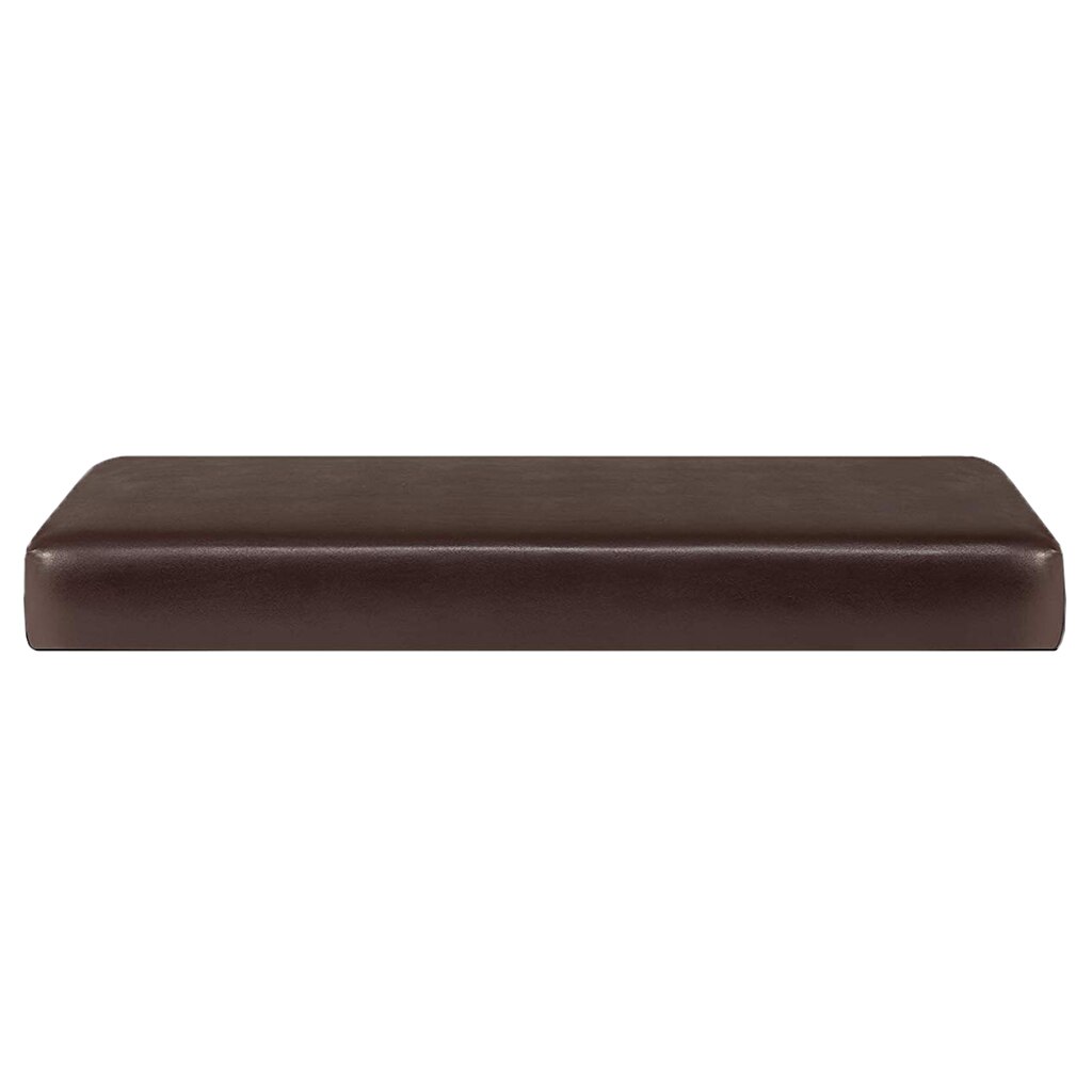 Vandtæt pu læder stretch spandex slipcover protector cover erstatning til sofapude anti-slip: Kaffe 2 pers