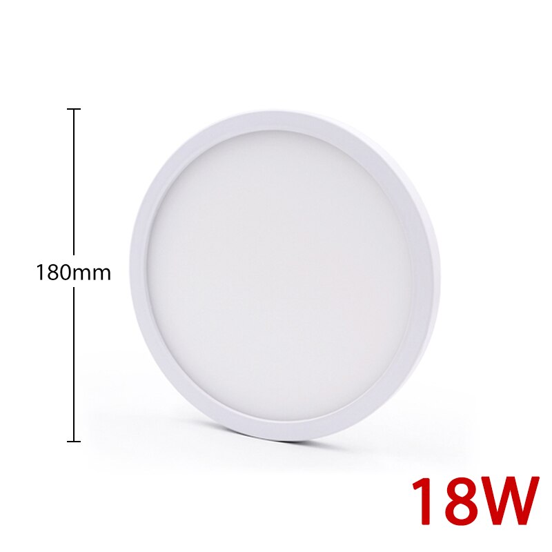 Karwen ledet taklys panel lys overflatemontert 6w 9w 13w 18w 24w ac 85-265v lampada ledet lampe innendørs moderne lys: 18w / Kald hvit