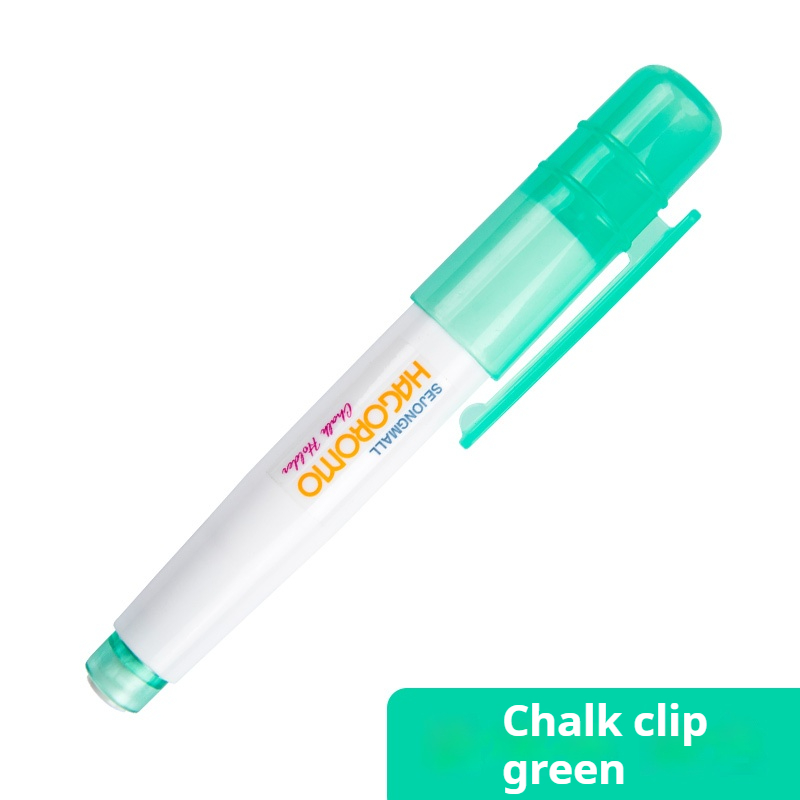 Magnetischer, langlebiger Kreidehalter, Clip-Kupplung, nicht schmutzige Hand, Kreideclip, Kreide-Extender für Lehrer, Schreiben von Kindern, Zeichenbrett: green
