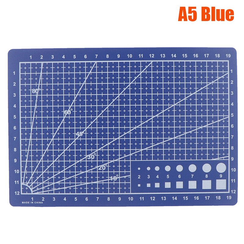 A4A5 PP Double-sided Grid Lines Cutting Board Mat Self-healing Cutting Pad DIY: A5 blue