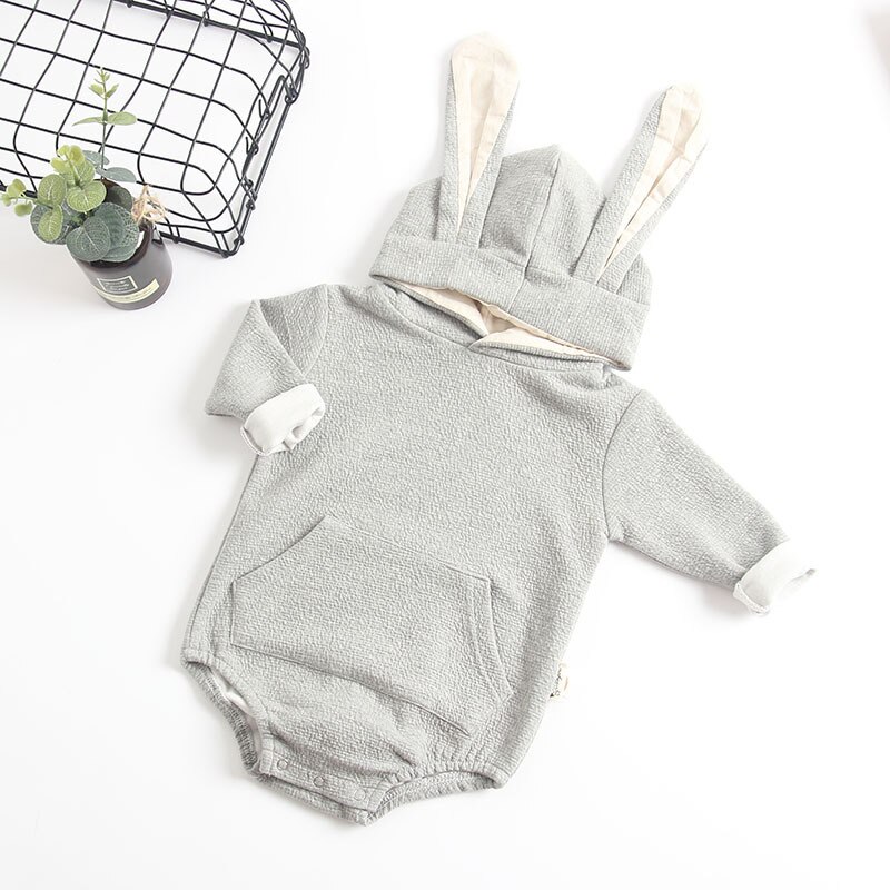Milancel Baby Kleding Konijn Baby Body Bunny Oor Baby Outfit Katoen Jongens Bodysuit Lange Mouw Baby Kleding