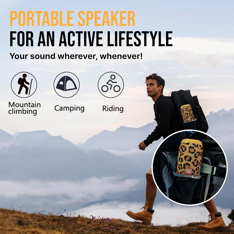Tg117 bärbara bluetooth-högtalare för utomhusbruk, trådlös bashögtalare, gratis samtal/fm/tf-kort/usb-minne, anslutning för mobiltelefon/surfplatta/tv