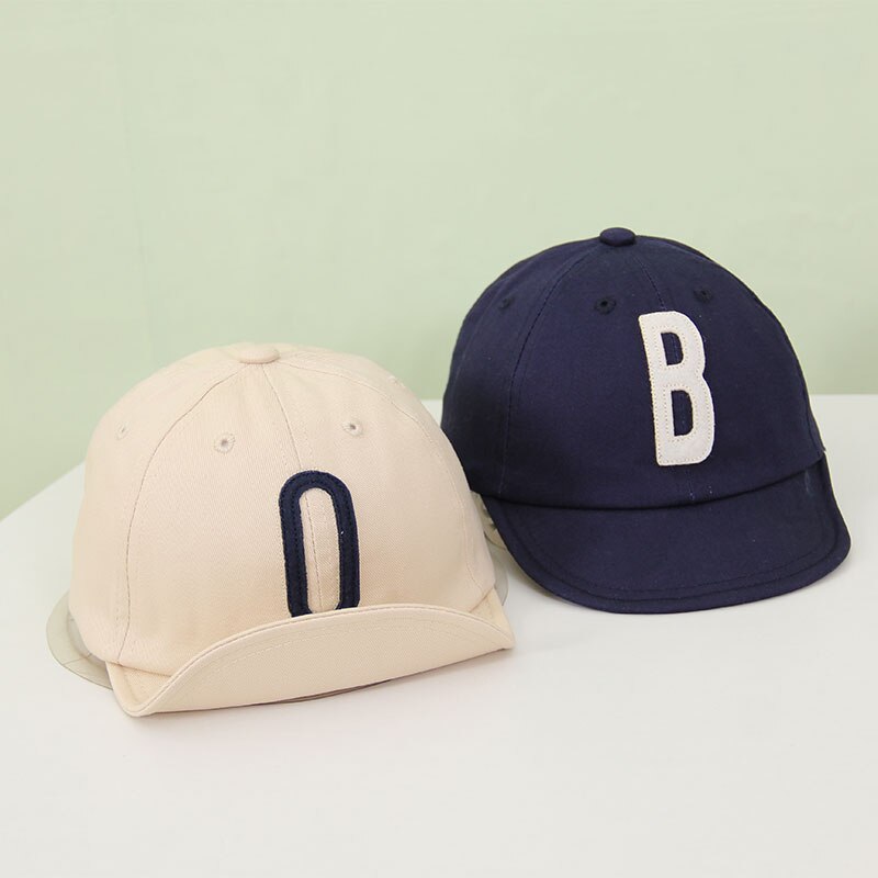 Casquette de Baseball avec lettres pour bébé, couleur unie, à bord souple, pour garçon et fille, chapeau de soleil, Snapback, Hip-Hop, printemps et été