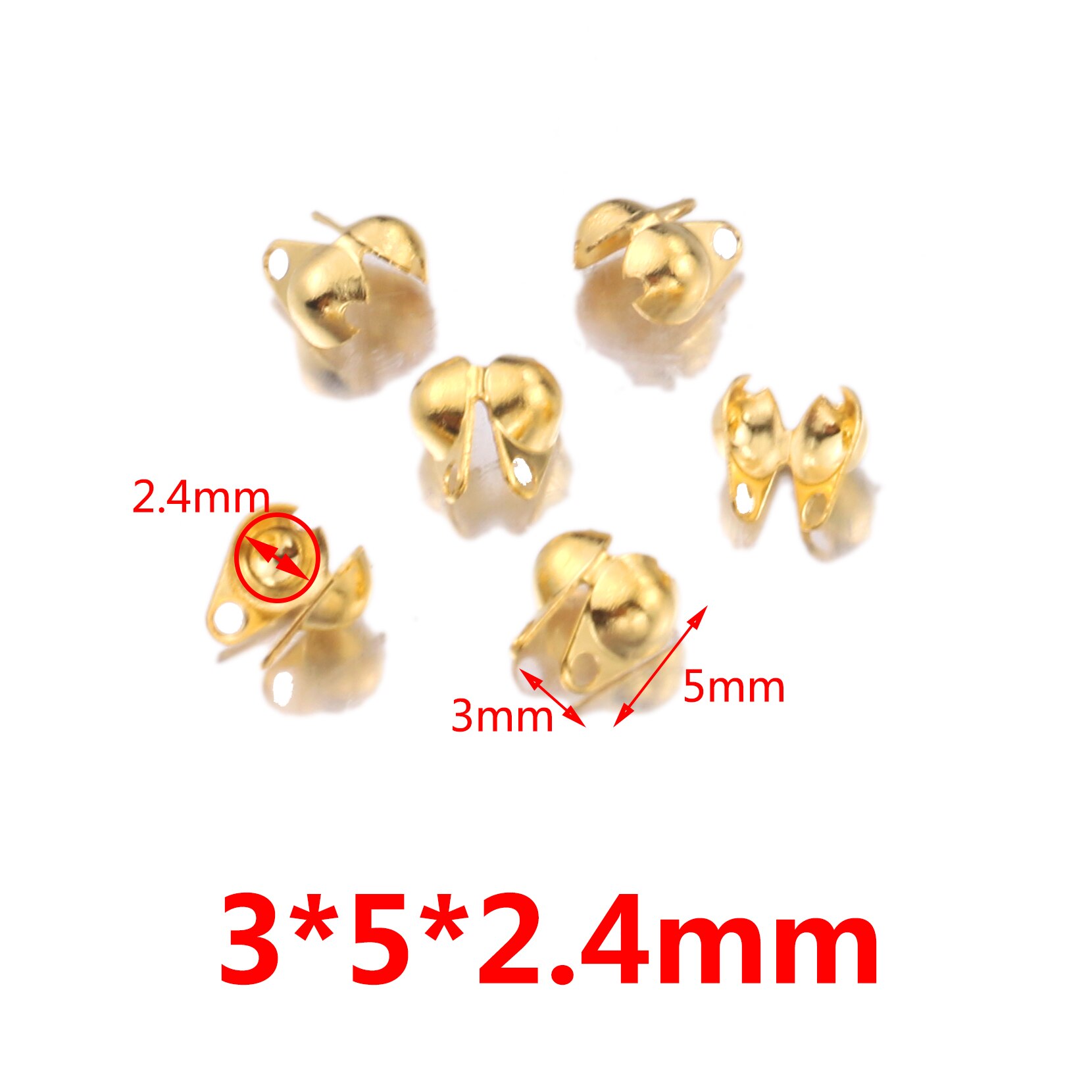 50 teile/los Stecker Verschluss passend zu Edelstahl Ball Kette Kalotte Ende Crimps Perlen Anschluss für DIY Schmuck Machen Supplie: B3