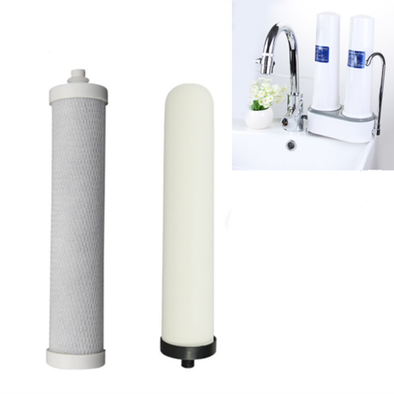 Filtersets voor desktopwaterzuiveraars, actieve kool en cto-filter, voor waterzuiveraars met dubbel filter, onderdelen voor waterfilters