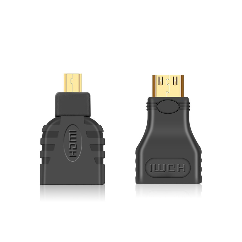 2 Stks/set Hdmi Naar Mini Hdmi Naar Micro Hdmi Adapter Man-vrouw Converter Voor Xbox 360 Voor PS3 Hdtv vergulde Connector Hd: Default Title
