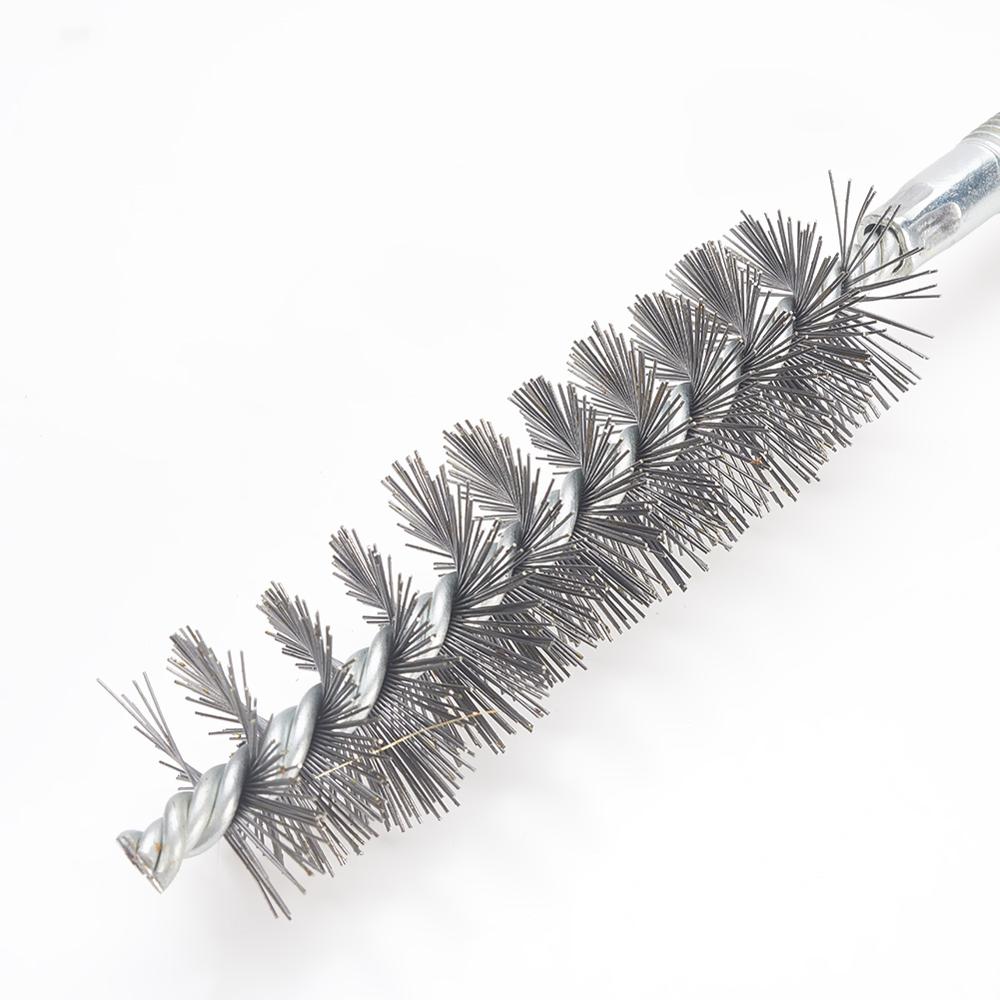 2pcs/5pcs 12mm Thread Wire Brush Metal Handle 18~80mm Brush Working Diameter Steel Wire Pipe Tube Cleaning Chimney Brush Kit