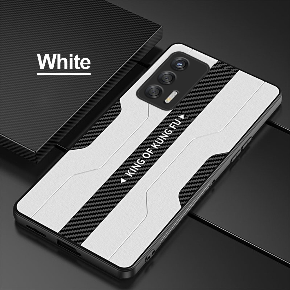 Voor Oppo Realme Gt 5G Case Carbon Fiber Back Lederen Telefoon Cover Realmi Realmy G T Neo Realmegt Camera bescherming Tpu Soft Coque: For Realme GT / White