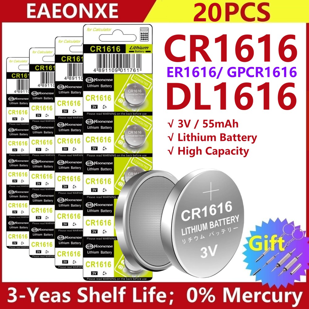 20Pcs cr2032 Battery cr2032 Pilas CR2025 CR2016 batteria CR1632 CR1220 CR1616 CR1620 CR1625 CR2450 CR2430 LR41 LR1130 LR43 LR44: Brown