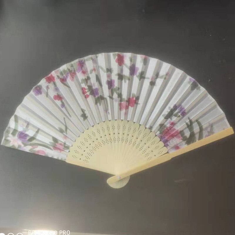 Vintage silkki taitettava viuhka retro kiinalainen japanilainen bambu taitettava viuhka tanssi käsiviuhka kodin sisustus koristeet askartelu abanico: I