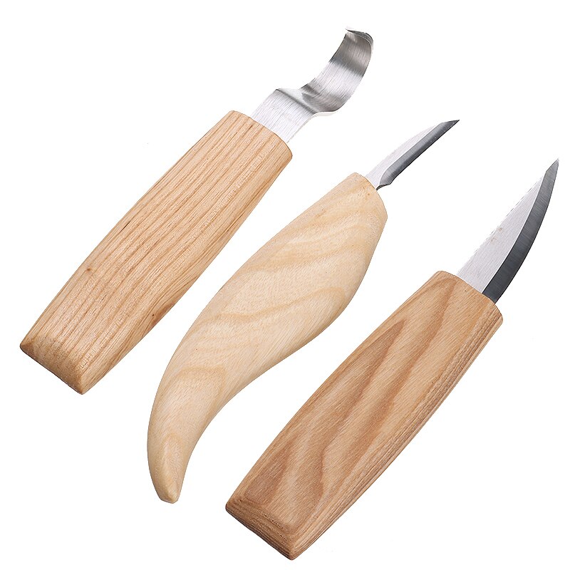 3Pcs Spoon Wood Carving Whittling Hook Knife Cutte... – Grandado