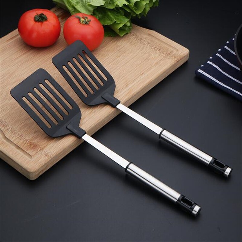 Stainless Steel Kitchen Tools Nylon Handle Spatula Fried Shovel Egg Fish Frying Pan Scoop Spatula Cooking Utensils