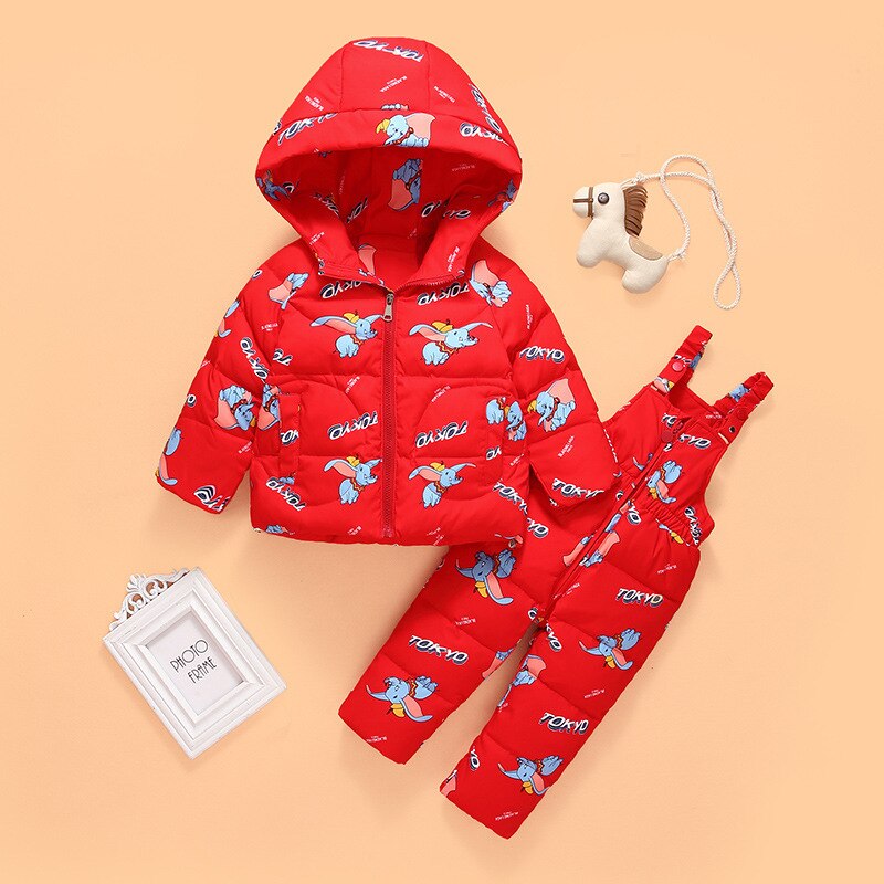 Veste en duvet de canard blanc | Vêtements d'hiver pour bébés et filles, manteau à capuche pour garçons, combinaison de pantalon, tenue chaude pour enfants,