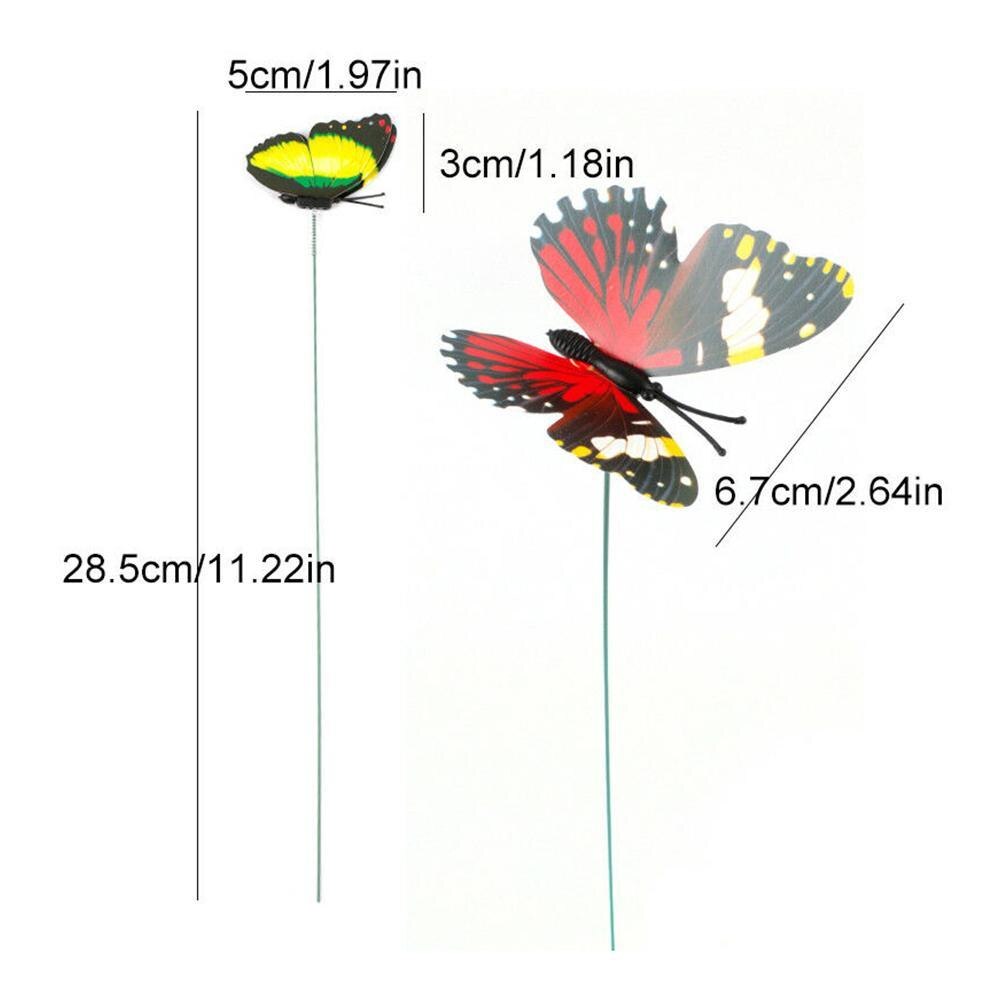 Outdoor Garden Planting Flower Pot Dual-layers Butterflies Garden Decor Garden Butterfly Ornament Decoration H5T4