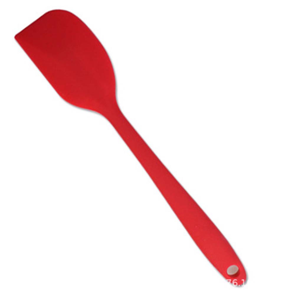 Baking Scraper Shovel Bakery Cake Baking Tool Food Grade Non Stick Spatula Butter Spoon Cooking Silicone Spatula Rubber: Red