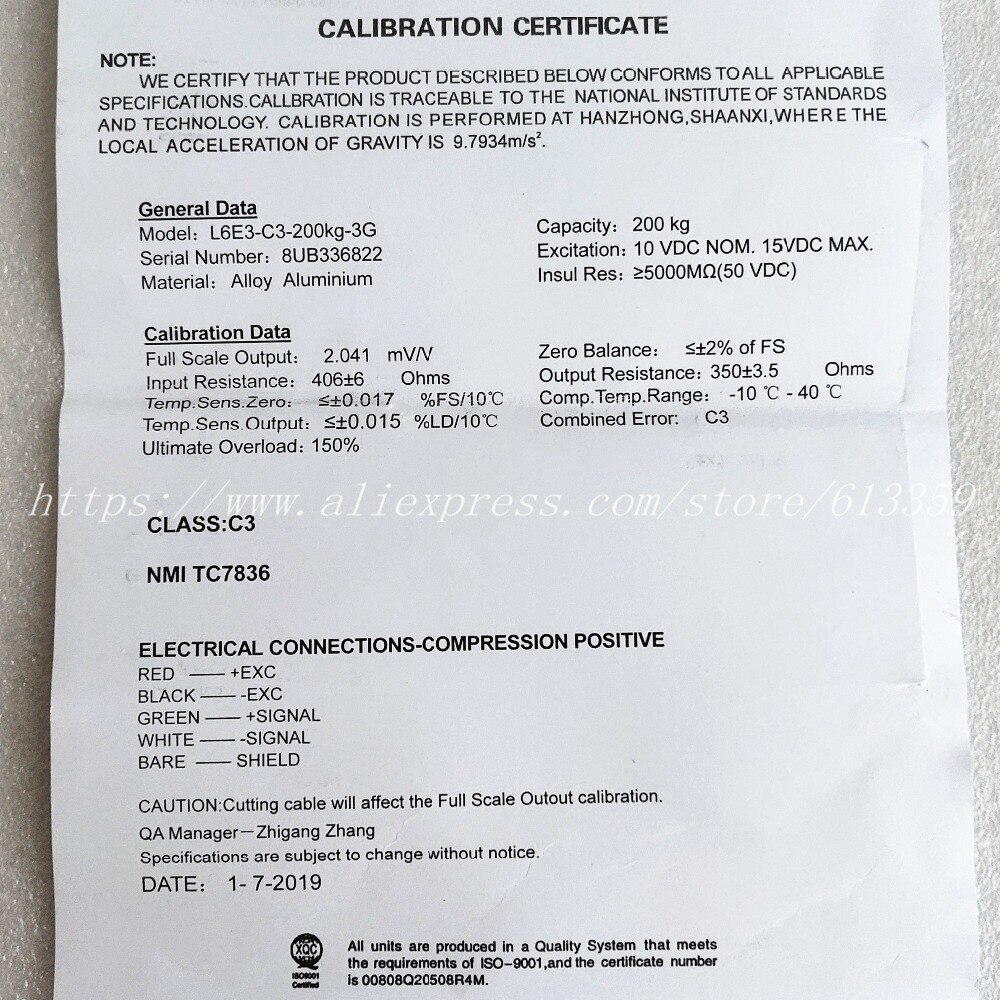 L6E3-C3 ZEMIC Sensore di Pesatura Celle di Carico di 100 KG 200 KG 300 KG