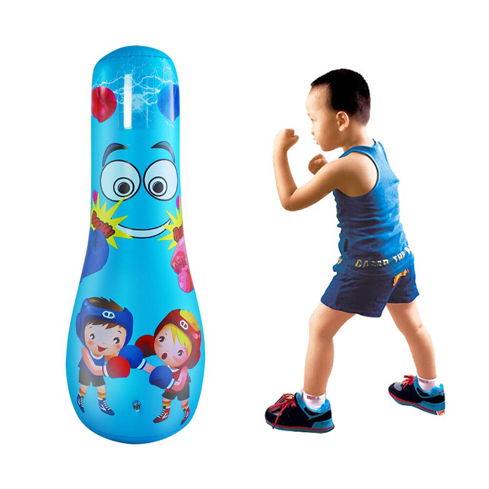 Bolsa de boxeo inflable para niños, saco de arena grueso de PVC, columna de vaso, juguetes deportivos, postes para golpear