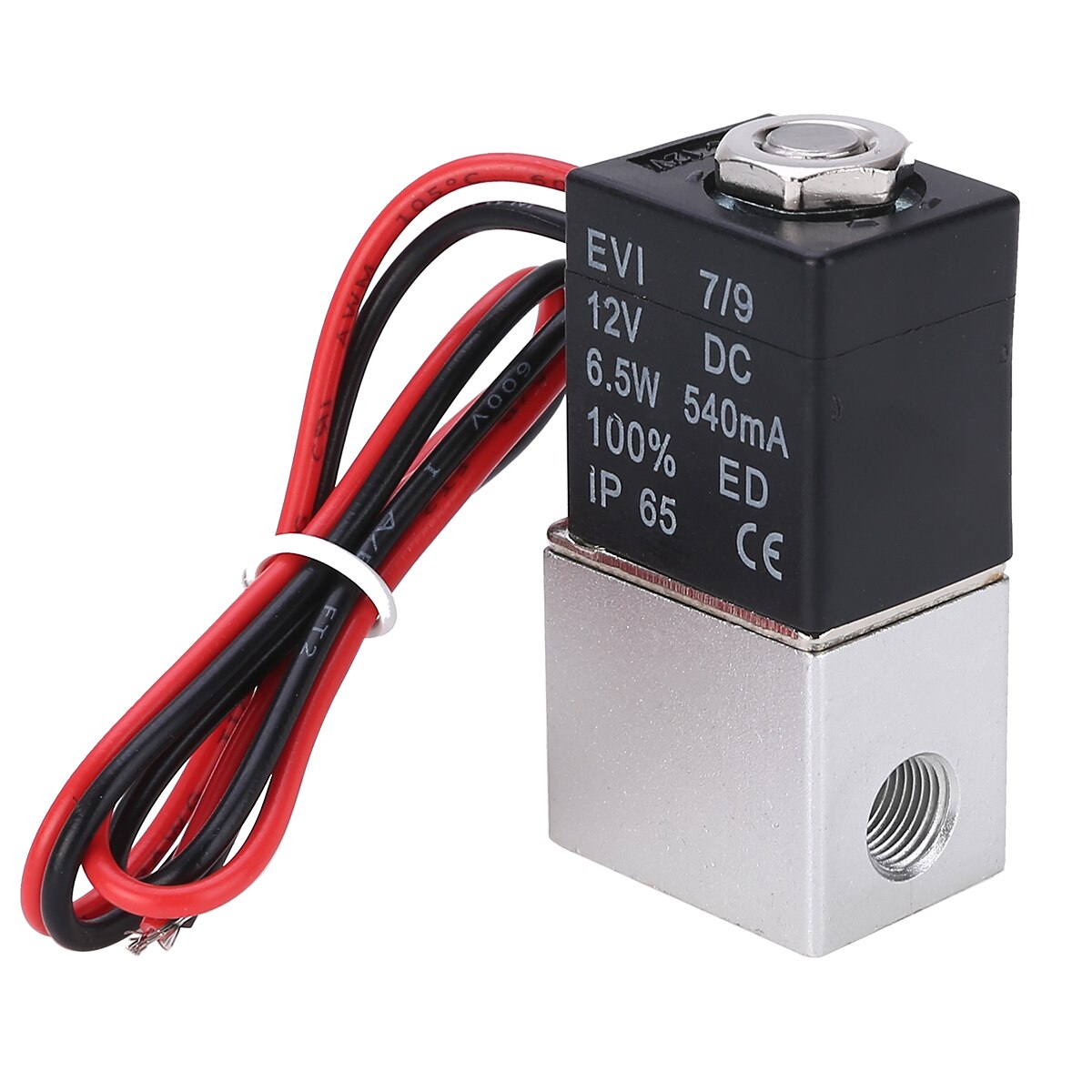 DC 1/8" 12V Solenoid Valve 2 Way Normally Closed Direct-Acting Pneumatic Valves Liquid Solenoid Valve For Water Air Gas