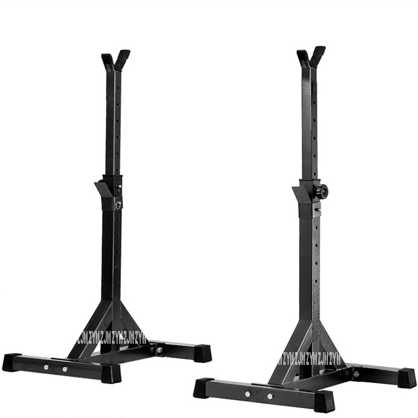 Steel Barbell Stand Weight Lifting Split Barbell Squat Rack Stand Adjustable Height Barbell Semi-Frame Indoor Fitness Equipment