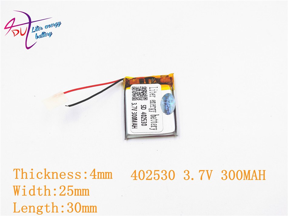 352530 3.7V,300mAH,[402530] Polymer lithium ion / Li-ion battery for TOY,POWER BANK,GPS,mp3,mp4,cell phone,speaker