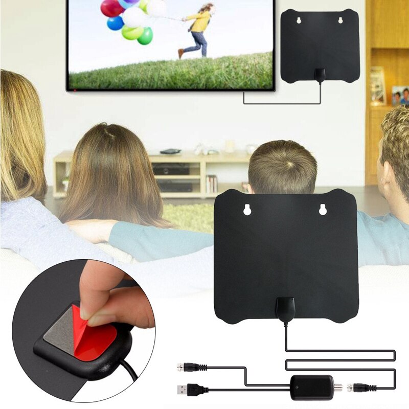 TV Antenna 25DB 4K HDTV Indoor Digital Antenna Perforated Panel with Amplifier TV Aerial
