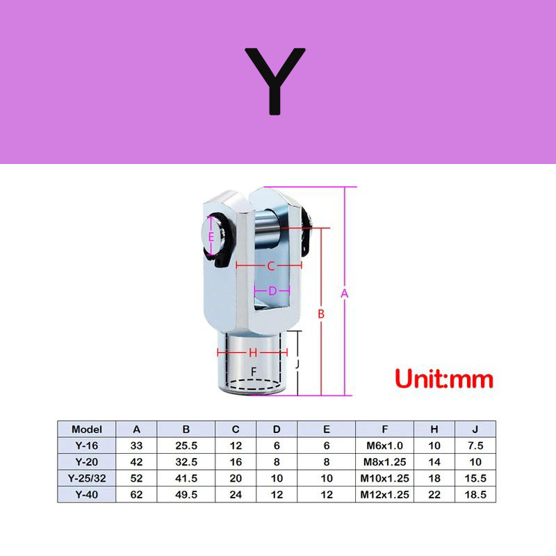 LB/SDB/Y/I/FA/F/U Joint Fitting Mounting Bracket For MA MAL16 20 25 32 40mm Mini Cylinder Accessories: Red / 3/4"