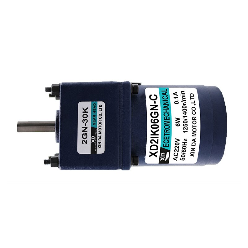 6W 220V moteur réducteur de vitesse à courant alternatif CW CCW vitesse fixe monophasé moteur à Induction à basse vitesse