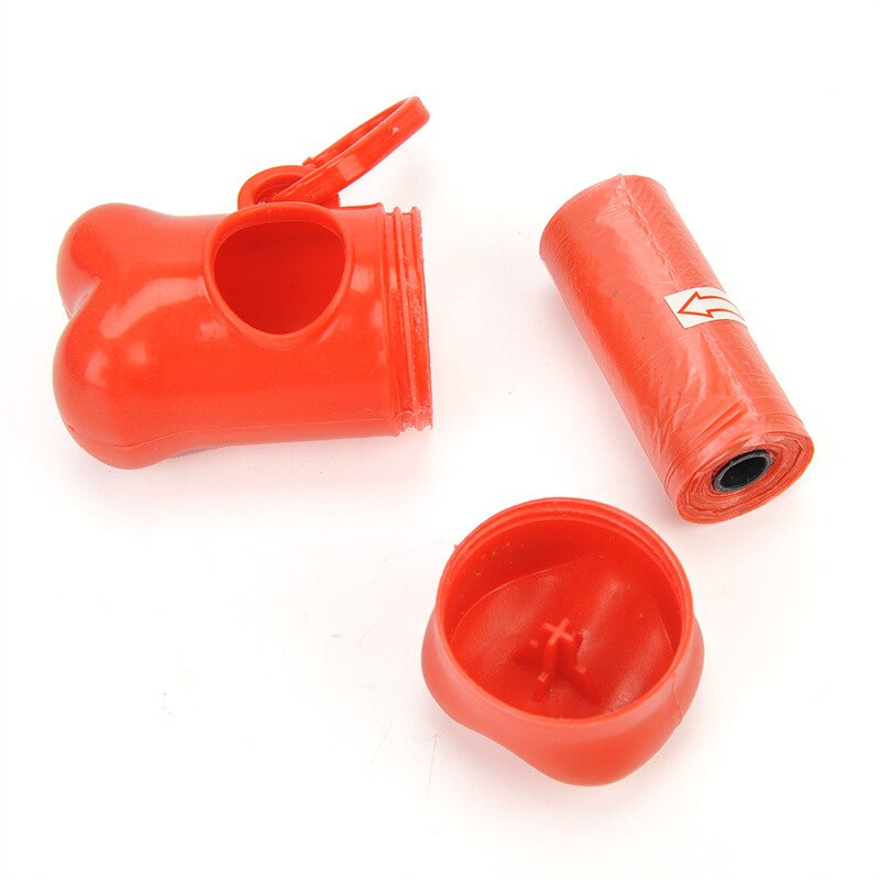 pet garbage bag storage box out dog poop cleaning storage bag bone plastic pet small dog outdoor garbage poop dispenser