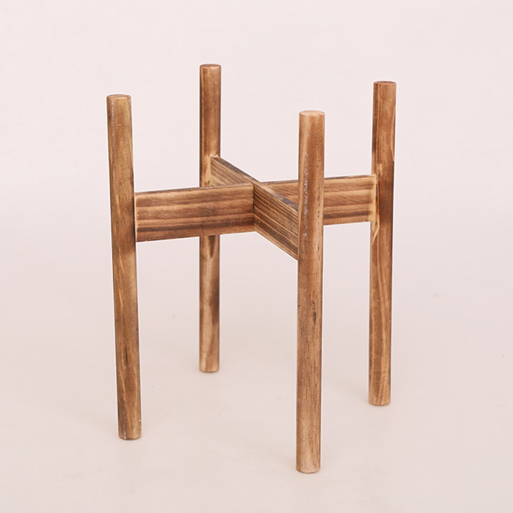 Leisuretime Plant Stand, Houten Kruk Houten Plant Stand Bloempot Basishouder Kruk Bloempot Houder voor Indoor Outdoor Woonkamer Entryway