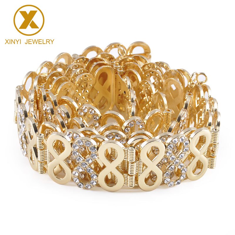 Lichaamssieraden glanzende zinklegering buikketting marokkaanse stijl sieraden riem holle trouwriem