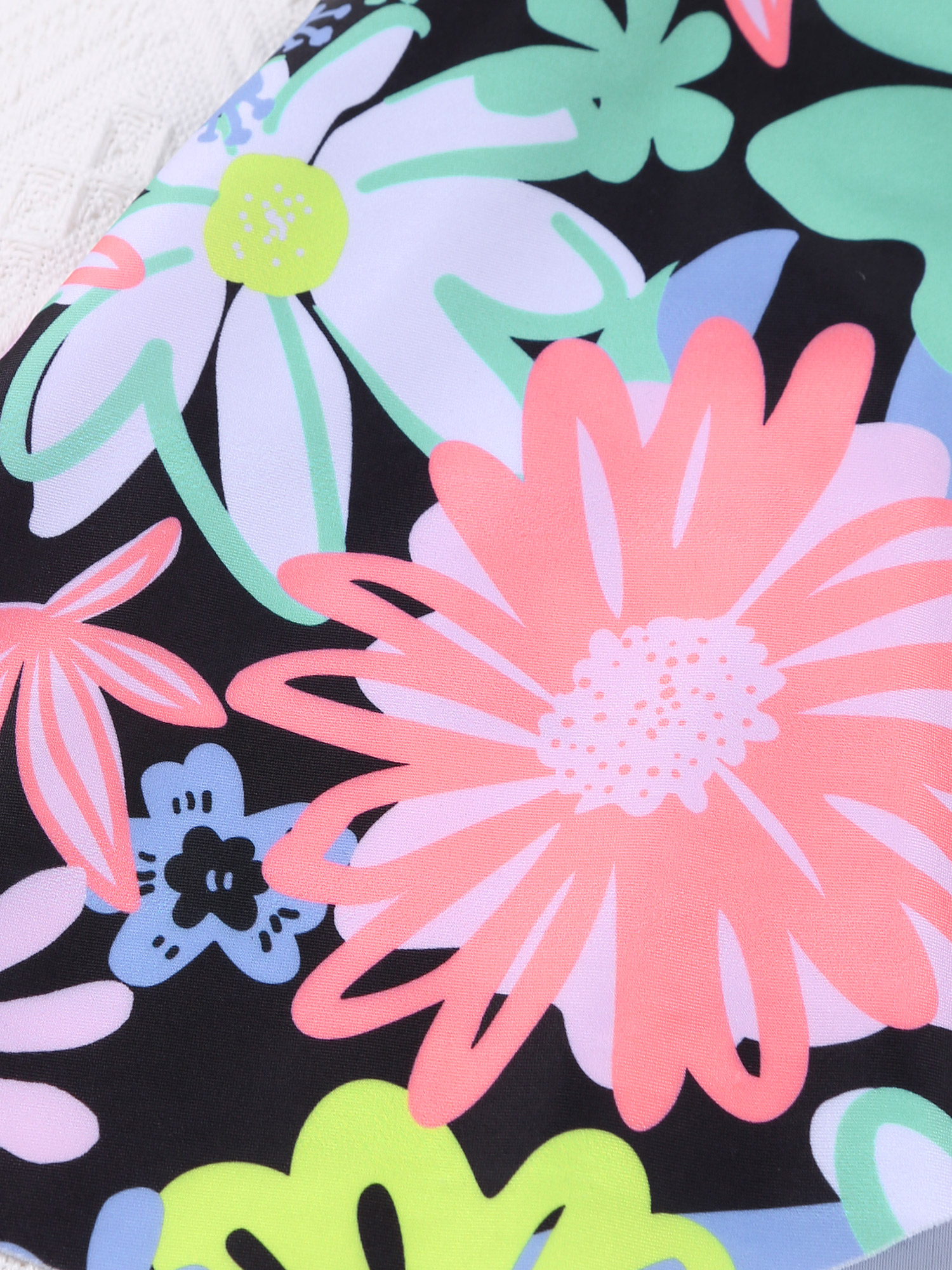 Children Two Piece Bathing Suit Girls Summer Sleeveless Print Tops With Briefs Set Kids Swimsuit Beach Swimwear 6-16 Years