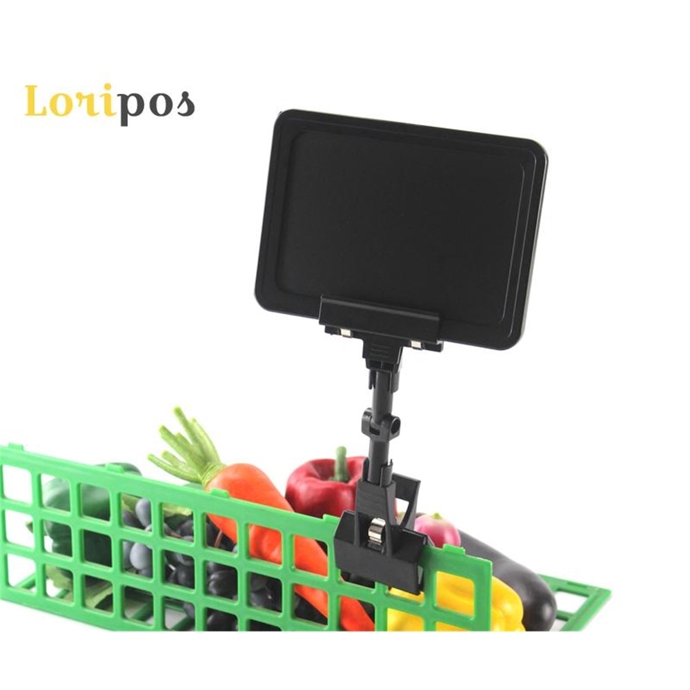 Pvc Card Black Board Shelf Talker Price Tag Display Rack Advertisement Label Card Sign Holder Poster Picture Clip Holder Pop