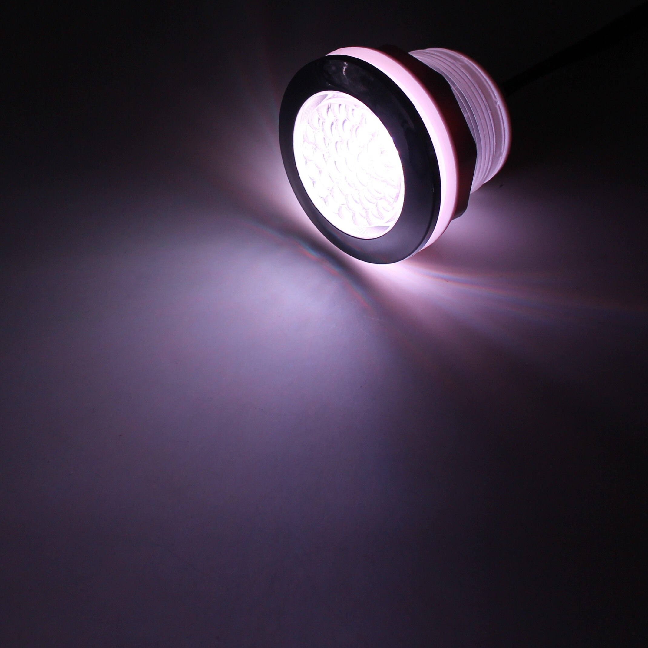 Wasserdicht RGB unterwasser FÜHRTE Whirlpool licht Whirlpool lampe See größe 53-55-60mm LED Spa licht 2 drähte in 1 kabel jaccuzzi lampe
