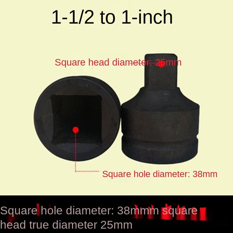 1PCS 1/2 3/4 1 Inch Drive Impact Socket Adapeter Cr-Mo Air Impact Adapter Converter Reducer Joint Converter Repair Tools: 1-1.5 to 1