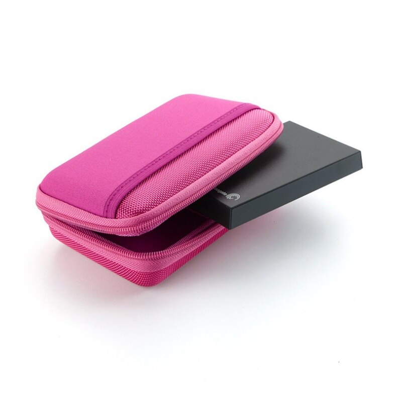 Colorful Portable Hard Drive Case Bag Pouch for 2.5" External Hard Drive and Data Cords