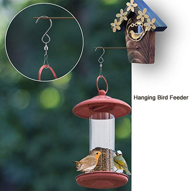 10 Pack Swivel Hooks Clips, S Hooks Smooth Spinning, for Hanging Wind Spinners Wind Chimes Crystal Twisters Party Supply Rotatin