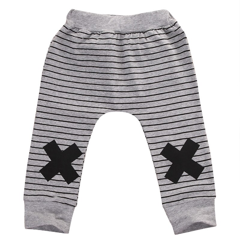 Baby Boy Harem Pants Kids Casual Striped Cartoon Bebe Fall Winter Trousers Toddler Elastic Bottoms Loose Leggings 0-2Y