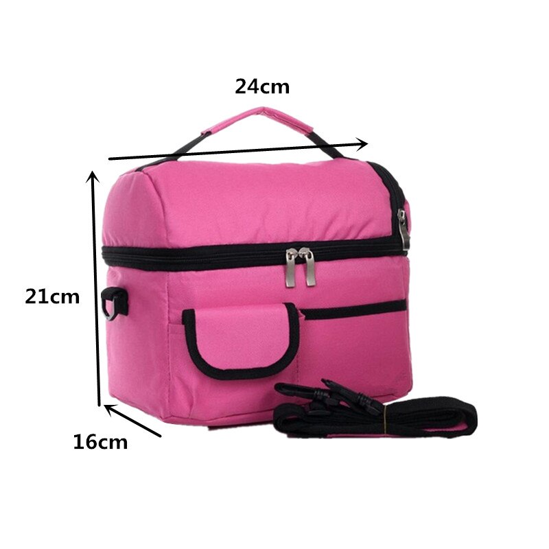 2 lager isolerad kylväska termisk matlåda picknick matförvaring väska bulk parti tillbehör leverans produktartiklar