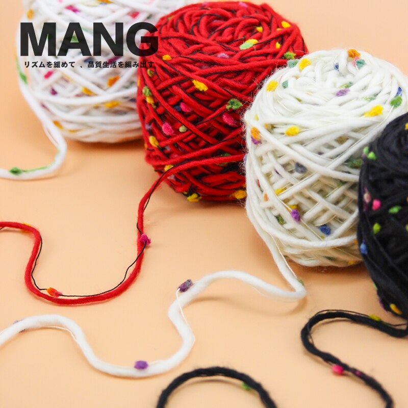 MANG – fil crocheté à la main, en coton épais, coloré, arc-en-ciel, pour bébé, écharpe, pull, gant, sac, chapeau, 50g, 1 pièce