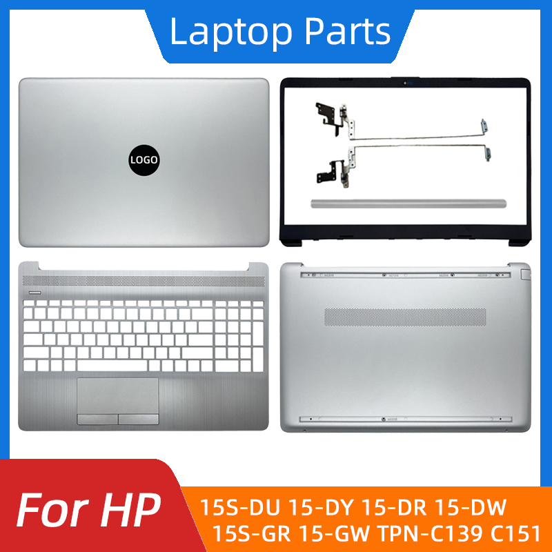 For HP 15S-DU 15-DY 15-DR 15-DW TPN-C139 15S-GR 15-GW TPN-C151 LCD Back Cover/Front Bezel/Palmrest/Bottom Base/Hinges Shell