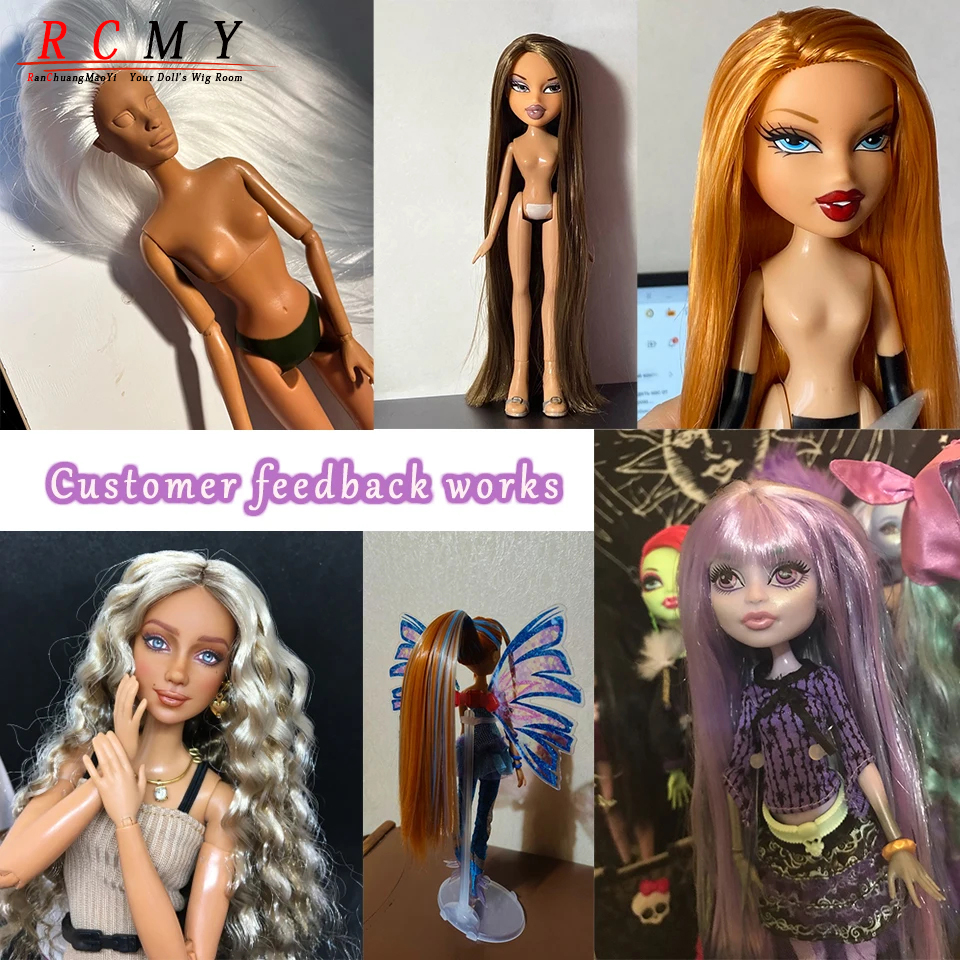 Pelo de muñeca de seda de leche de , pelo sintético largo y liso de 25CM para peluca BJD 1/3 1/4 1/6, accesorios para peluca de muñeca suave DIY