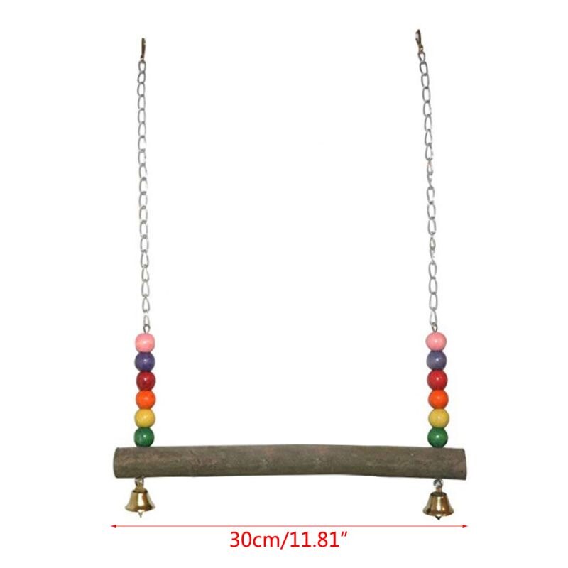 Kurczak huśtawka drewniane zabawki kury ręcznie ptak zabawkowe klatki papuga ara stojak treningowy uchwyt M76D