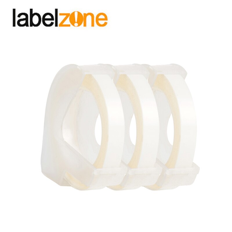 Dymo – rouleau de ruban d'étiquettes pour Motex E101, 6mm, noir, pour gaufrage, Machine manuelle, pour étiqueteurs, 3 pièces