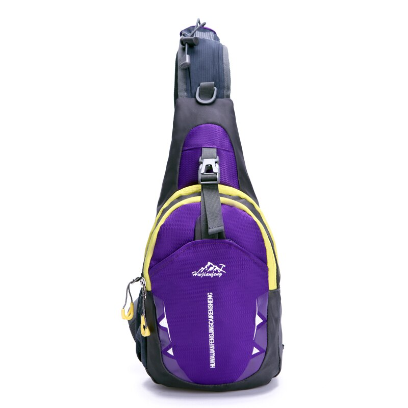High Capacity Waterproof Chest Bag Camping Outdoor Travel Bags Women Men Travel Hiking Shoulder Sling Backpack: Purple